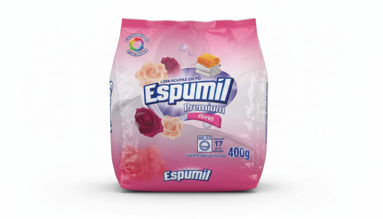 Lessive en poudre, 400g. Parfum rose – Espumil.
