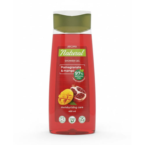 Gel douche, grenade et mangue, 400ml – Natural