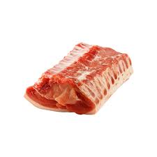 Longe de porc, coupée à la taille voulue. Avec os et couenne. (4,5 kg)