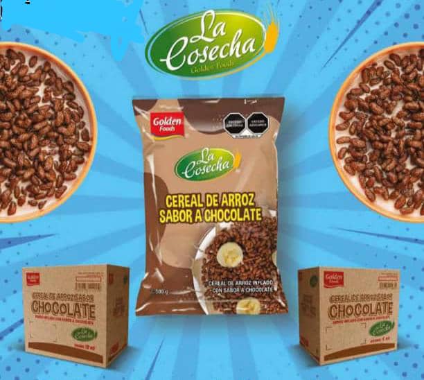 Céréales de riz aromatisées au chocolat
